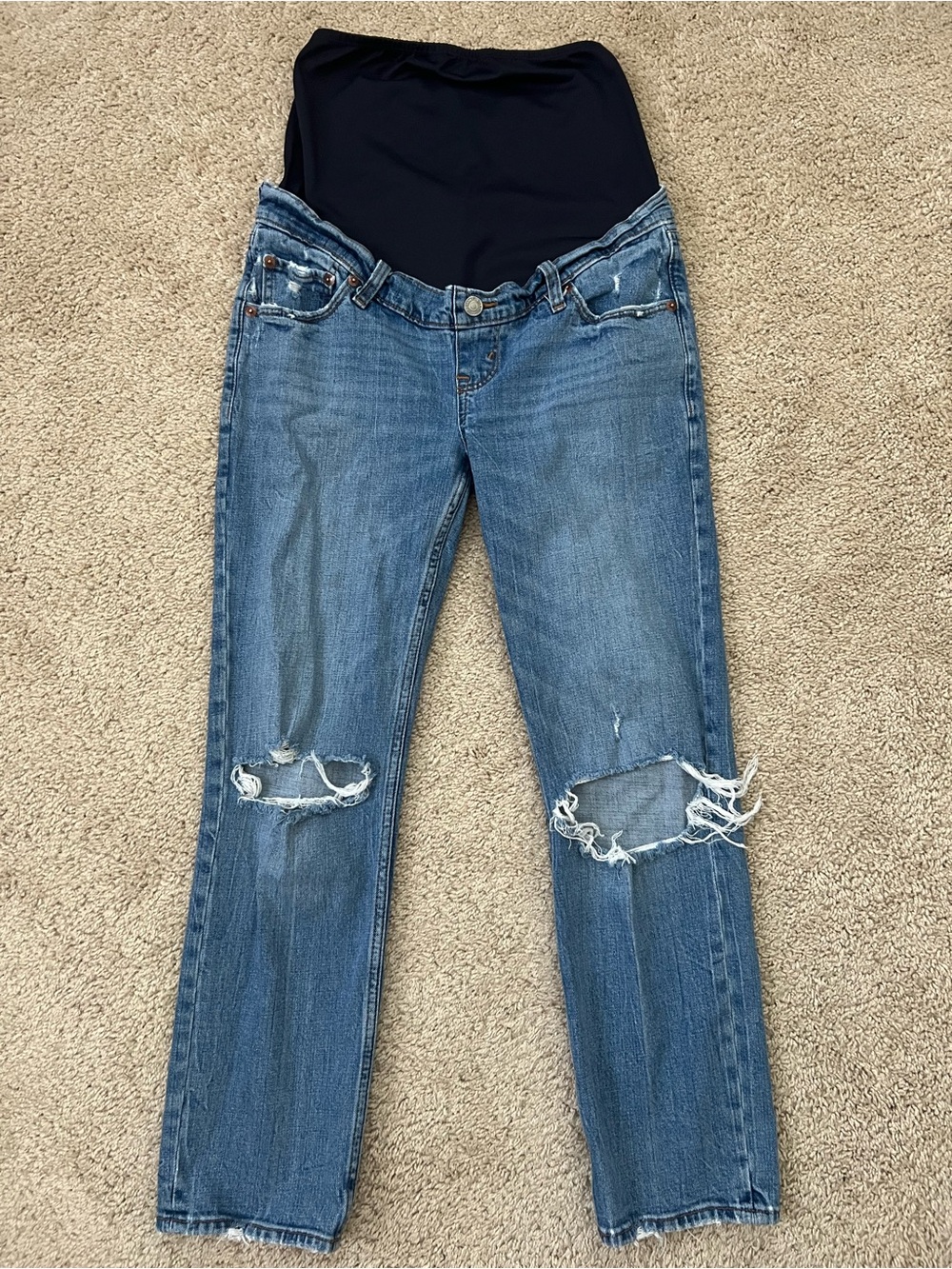 Abercrombie & Fitch Maternity Jeans Women’s 27/4R The Ankle Straight Distressed